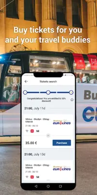 Eurolines bus tickets android App screenshot 2